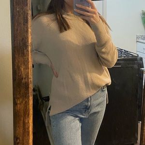 EUC Abercrombie and fitch soft A&F collection cozy sweater in taupe size XS